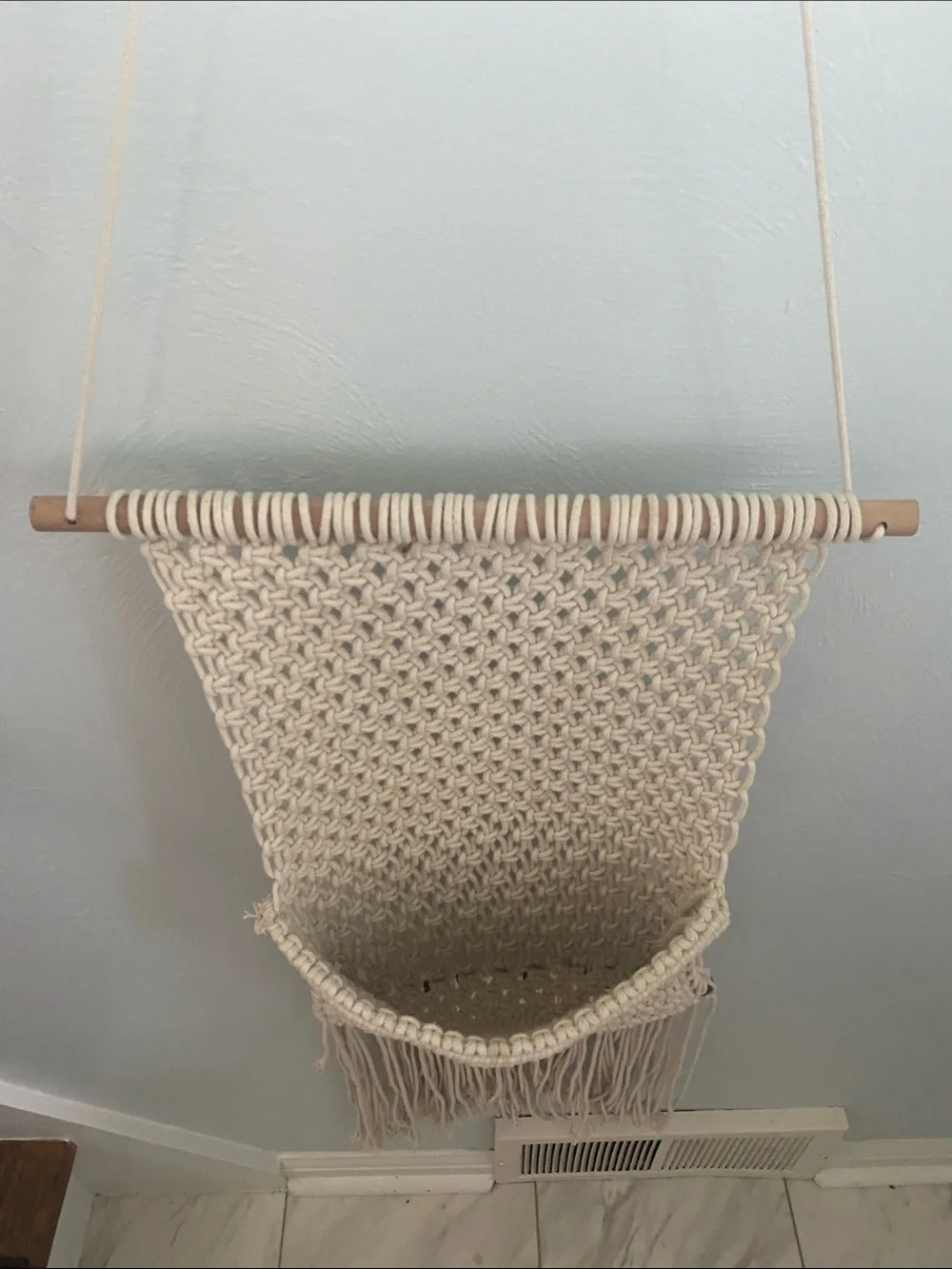 Handmade Macramé Wall Hanging in Natural Cream - Boho Home Wall Decor